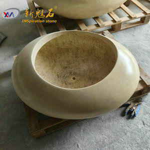 Nuevos Materiales de Construcción de Piedra, Maceta de Terrazo Gris Claro, Hormigón de Alto Rendimiento para Decoración y Plantación - Product Image 3