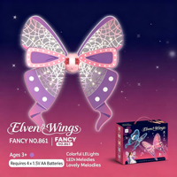 Ailes de fée électriques, ailes de papillon avec lumières LED pour filles, assemblage DIY