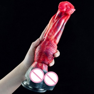 Fantastic Long Animal <b>Dildo</b> Curved Flexible Soft Silicone Monster <b>Dildo</b> With Knot Waterproof G-spot Stimulation for Women - Product Image 5