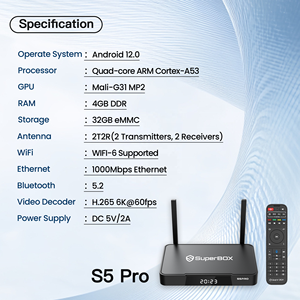 Miễn phí vận chuyển 2025 superboxs S6 siêu media player W/ <span class=keywords><strong>Bluetooth</strong></span> điều khiển bằng giọng nói từ xa TV BOX 6K với 4 GB RAM & 64 GB Media Player - Product Image 4