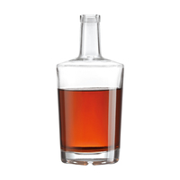 Nouveau design Bouteilles en verre vides givrées Bouteilles en verre 100ml 500ml 750ml Rhum Tequila Vin Brandy Bouteille vide 500ml