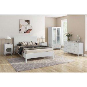 Collection EVEREST, table de chevet en bois massif au design moderne, durable, meubles de chambre à coucher, fabrication au Vietnam - Product Image 5