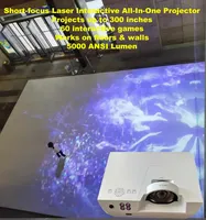 Projecteur laser interactif 5000 ANSI Lumen 1080P, système de projection 60 jeux pour enfants, usage professionnel et éducatif, tout-en-un, courte portée