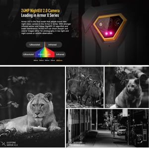 สมาร์ทโฟน <span class=keywords><strong>Ulefone</strong></span> <span class=keywords><strong>Armor</strong></span> X13 รุ่นทนทาน 6GB 64GB มาตรฐาน IP68 IP69K หน้าจอ 6.52 นิ้ว รองรับ <span class=keywords><strong>4G</strong></span> NFC กล้องมองกลางคืน - Product Image 2