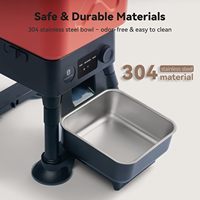 Distributeur automatique de nourriture pour animaux de compagnie Molly Cody, contrôle par application WiFi 2.4G, capacité de 14 L, distributeur de nourriture programmable, bol en acier inoxydable pour les grands chiens