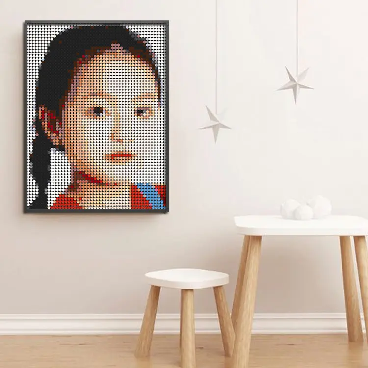 XR Pixel Art foto personalizzata ritratto privato Design pittura a mosaico di lego Dots Puzzle fai da te Building Blocks regali creativi