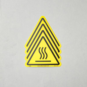 Etiqueta de advertencia de peligro de superficie caliente, adhesivo de seguridad industrial, etiqueta de advertencia de calor para maquinaria, equipo y seguridad en el lugar de trabajo - Product Image 3