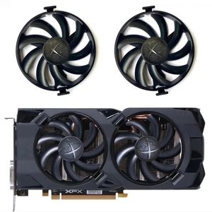 พัดลมระบายความร้อน FDC10U12S9-C สำหรับการ์ดจอ XFX <span class=keywords><strong>AMD</strong></span> <span class=keywords><strong>Radeon</strong></span> RX 470 480 580 RX580 RX480 <span class=keywords><strong>RX470</strong></span> - Product Image 1