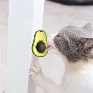 QbellPet <span class=keywords><strong>2026</strong></span> Nuovo Arrivo Giocattolo per Animali Domestici Rotante Divertente Gioco Interattivo con Erba Gatta a Forma di Avocado Palla di Erba Gatta Giocattoli per Gatti - Product Image 5