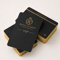 Cartes de visite de luxe personnalisées en papier recyclé avec logo en feuille d'or et bords colorés, cartes de remerciement pour petites entreprises
