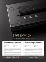 Impresora Portátil Ultra Rápida G100, Inalámbrica, de Viaje, 100 mm/s, 499 g, 300 DPI, 1300 mAh, Térmica, sin Tinta, para 5.2/USB