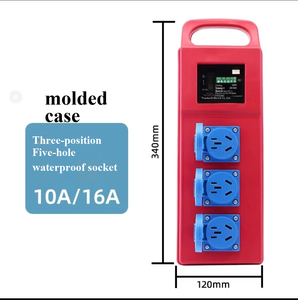 3 Way Dust Tight Plastic Electrical Box 5 Pin 10/16A <b>Sockets</b> Integral RCD , Portable <b>socket</b> box - Product Image 2