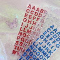 Autocollants en lettres de l'alphabet en cristaux scintillants, bricolage, scrapbooking, autocollants autocollants, A-Z, mots anglais