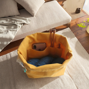<span class=keywords><strong>Bolsa</strong></span> de Lona para Proyectos de Tejer, <span class=keywords><strong>Bolsa</strong></span> con Cordón para Guardar Obras de Crochet - Product Image 2