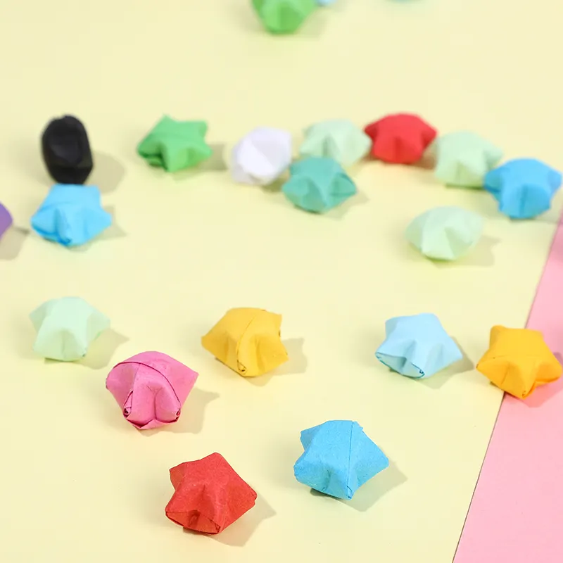 Happy Lucky Star Paper Strip Origami Rubans Art DIY Crafts