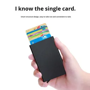 HF एल्यूमीनियम मिश्र धातु विंटेज बिजनेस कार्ड केस एंटी-चोरी एंटी-स्कैन रैड प्रोटेक्शन क्रेडिट कार्ड धारक क्लिप क्लोजर मॉडल YZ-014 - Product Image 4