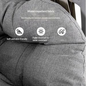 Chaise suspendue double pliable en rotin pour l'extérieur, design moderne et épuré, personnalisable pour l'export, modèle Carton Explosion - Product Image 3