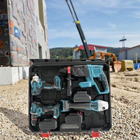 Kit Perceuse Sans Fil Portable 21V avec Batterie Lithium-Ion et Clé à Chocs Électrique