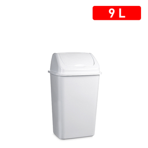 Cestino per rifiuti da 9 litri in plastica bianca, durevole, riutilizzabile, per l'organizzazione domestica - Product Image 3