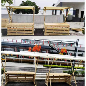 Draagbare Outdoor Mobiele Zakelijke Stand Stand Stand Evenement Display Plank Anti-Corrosie Massief Houten Straatverkoper Kraampjes - Product Image 2