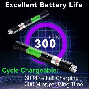 Pointeur laser, pointeur laser violet, lampe indicatrice, pointeur laser longue portée pour la randonnée, lampes de poche rechargeables par USB - Product Image 5