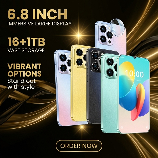 5G High-Performance Deca Core Smartphone Hot 40 Pro 16GB+1TB 6.8 Inch 6800mAh Face Unlock Dual CDMA French