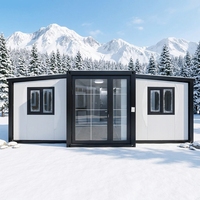 Maison conteneur extensible grand format à installation rapide, couleurs personnalisables pour camping en plein air, hôtels, bars, bureaux