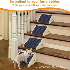 Rampa de madera para perros de 11.8x9.8x5.9 pulgadas, escalera antideslizante para mascotas pequeñas, gatos y mascotas mayores - Product Image 3