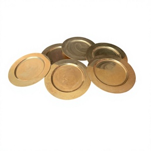 Metal Round Charger <b>Plate</b> Creative Design Handmade Under <b>Plate</b> Classic Stylish Fancy new Metal Charger <b>Plate</b> - Product Image 1