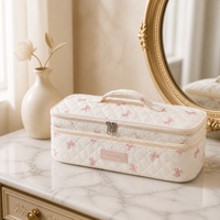 Sac de rangement matelassé personnalisé pour sèche-cheveux, grande capacité, étui pour fer à lisser, fer à boucler, trousse de voyage, étui de beauté portable pour femmes
