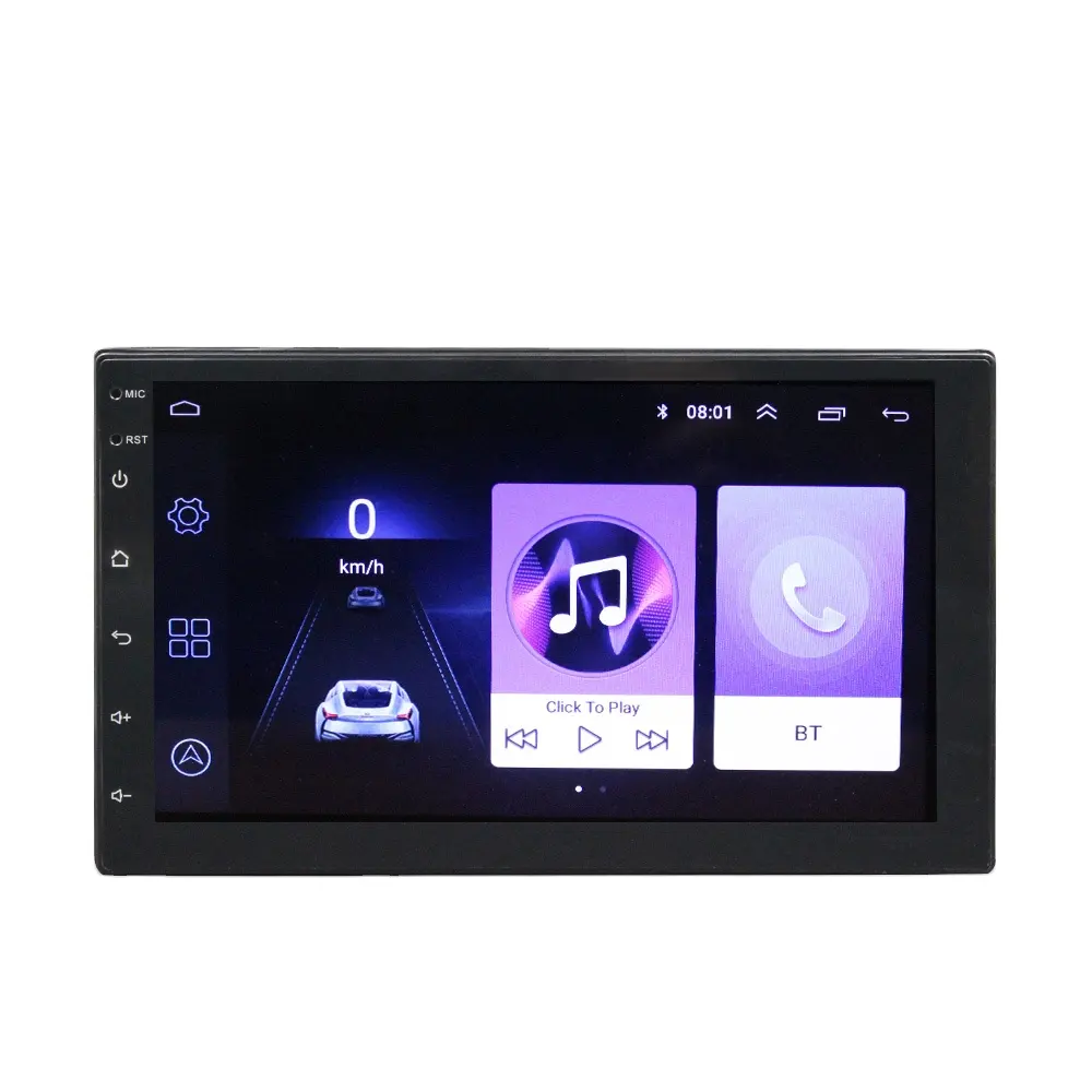 7 "2Din 범용 안드로이드 8.1 자동차 DVD 플레이어 GPS 네비게이션 Wifi FM <span class=keywords><strong>라디오</strong></span> BT 4.0 HD 1080p 자동차 MP5 플레이어