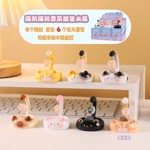 Caja Sorpresa de Resina con Figura de Gato Kawaii, Cristal Energético de Aromaterapia, Adorno de Escritorio, Regalo Decorativo - Product Image 3
