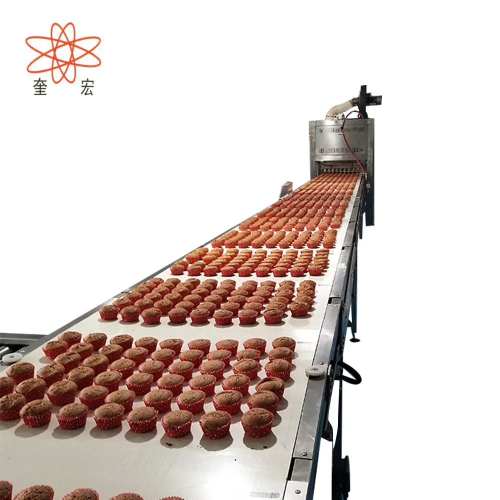 Kuihong เครื่องทำคัพเค้กอัตโนมัติ,เครื่องเติมครีมสายการผลิตเค้ก