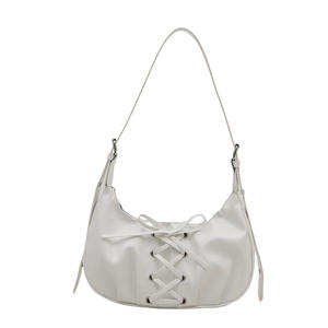 Nuevo bolso plisado estilo ballet con cremallera y lazo, bolso de hombro moderno para mujer - Product Image 5