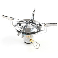 2024 Réchaud à gaz pliant portable en acier inoxydable Mini réchaud de camping léger pour la randonnée en plein air et les accessoires d'escalade