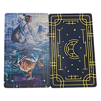Cartes de tarot personnalisées imprimées avec feuille d'or Oracle, boîte magnétique, papier de haute qualité à bords dorés, 54 pages, usage professionnel