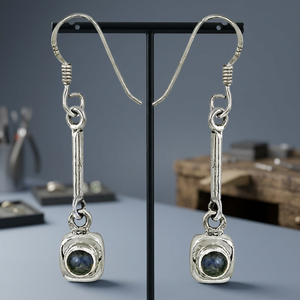 Latest Design Fine <b>Dangle</b> <b>Silver</b> Lapis Lazuli Long Women's Luxury <b>Earrings</b> - Product Image 1