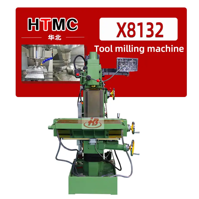 Fresadora de metal ferramenta universal X8132 Máquina de perfuração e fresagem leve com economia de energia