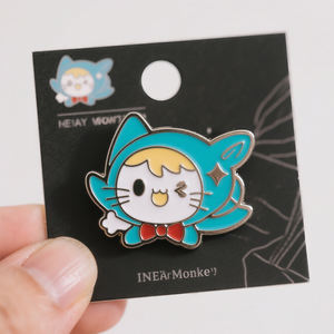 Pin de solapa en blanco, venta al por mayor, insignias de solapa de Anime con logotipo bonito de Metal personalizado, fabricante de pines de esmalte duro suave con tarjeta de respaldo - Product Image 6