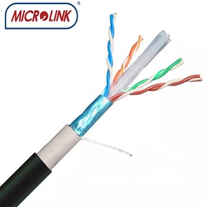 Vỏ bọc đôi PVC + PE Gigabit Mạng Ngoài trời FTP CAT6 LAN Cáp Cat 6 ngoài trời tinh khiết Đồng cáp Ethernet - Product Image 2