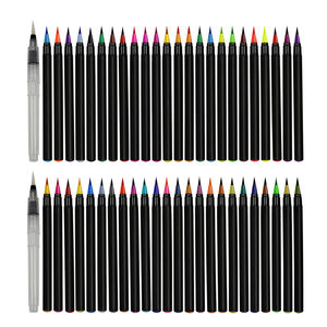 Spidol Gambar Berbasis Air Pena Kuas Warna Air untuk Buku Mewarnai Dewasa Kaligrafi Komik dan Perlengkapan Seni Sekolah - Product Image 5