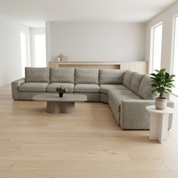 Modernes Luxus-Innensofa Komfortables U-förmiges Modulares Stoffsofa für Wohnzimmer