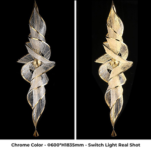 <span class=keywords><strong>Lampadario</strong></span> a <span class=keywords><strong>Spirale</strong></span> Moderno in Acrilico con Design Artistico di Lusso per Ville con Soffitti Alti e Progetti di Scale per Hall di Hotel - Product Image 2