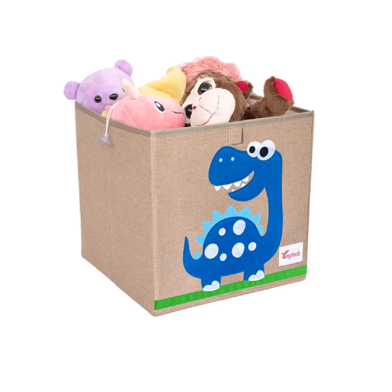 漫画青い恐竜工場直販高品質の綿と麻のゲーム玩具収納ボックス