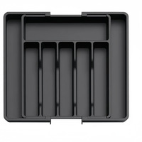 Organisateur de tiroir de cuisine extensible et réglable en acier inoxydable et polypropylène de style nordique avec support de rangement pour couverts