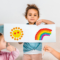 Benutzer definierte Größe Bunte Kinder Schreib aufkleber Druckbare leere Papiere ti ketten für die Verpackung