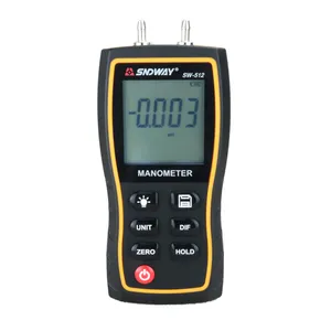 Sndway Sw-SW-512 Không Khí Cầm Tay Khác Biệt Đo Áp Suất Meter Áp Kế Kỹ Thuật Số