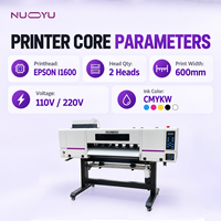 Imprimante textile DTF A1 à 2 têtes I1600, machine de transfert sur film PET 600 mm pour impression personnalisée de t-shirts et sweats à capuche, certifiée CE, Hansen Board