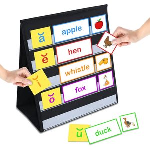 Tabla de bolsillo de doble cara para escritorio, tablero de presentación para el aula, tarjetas de frases de 3 pulgadas, portátil - Product Image 3