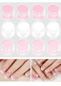 Poudre à tremper française à séchage rapide VW Nail Art meilleure qualité poudre à ongles blanc/rose/nude Dip acrylique Kit français Dip et liquide - Product Image 4